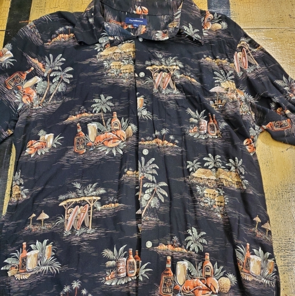 🤴👔🌴🥥🍺 Croft & Barrow Tropical Shirt